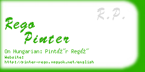 rego pinter business card